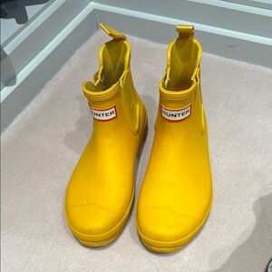Hunter Kids Yellow Rain Boots